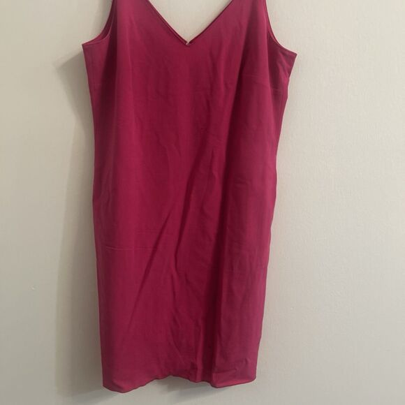 Worth New York Fuscia Wool Blend Slip Dress V-Neck Stretch Size 4 - Picture 12 of 16